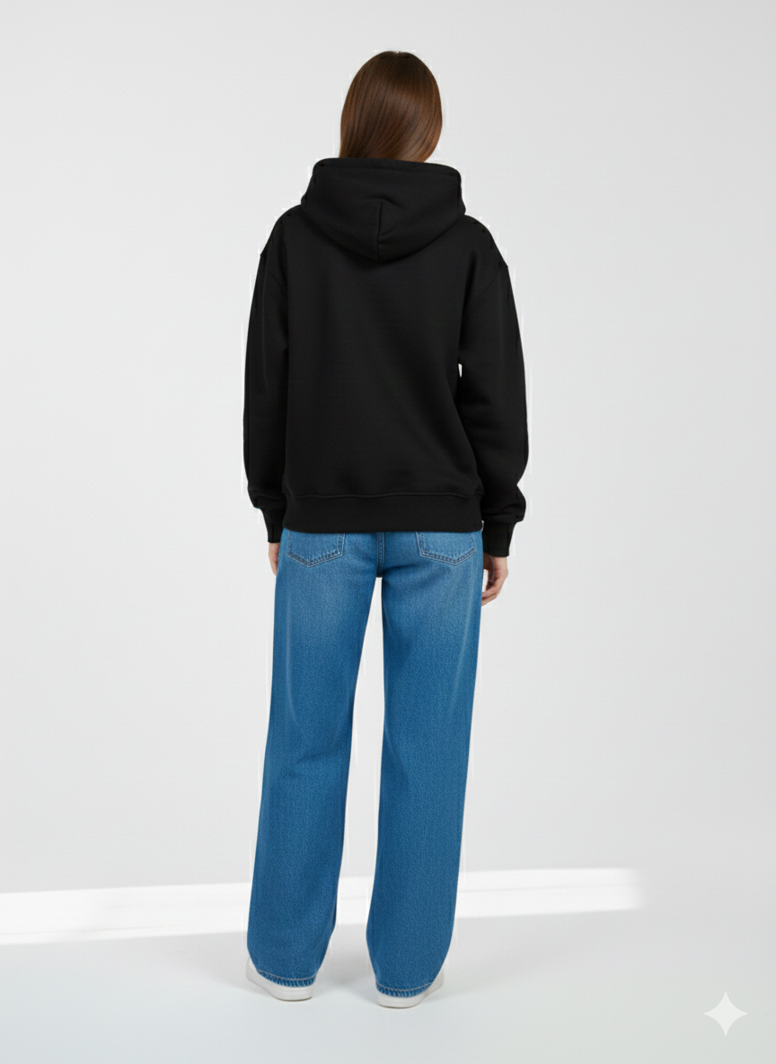 Monochrome "ATISHI" Embroidered Hoodie